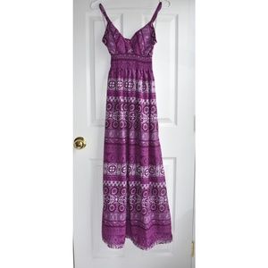 CLEARANCE❗Purple Printed Maxi Dress - S